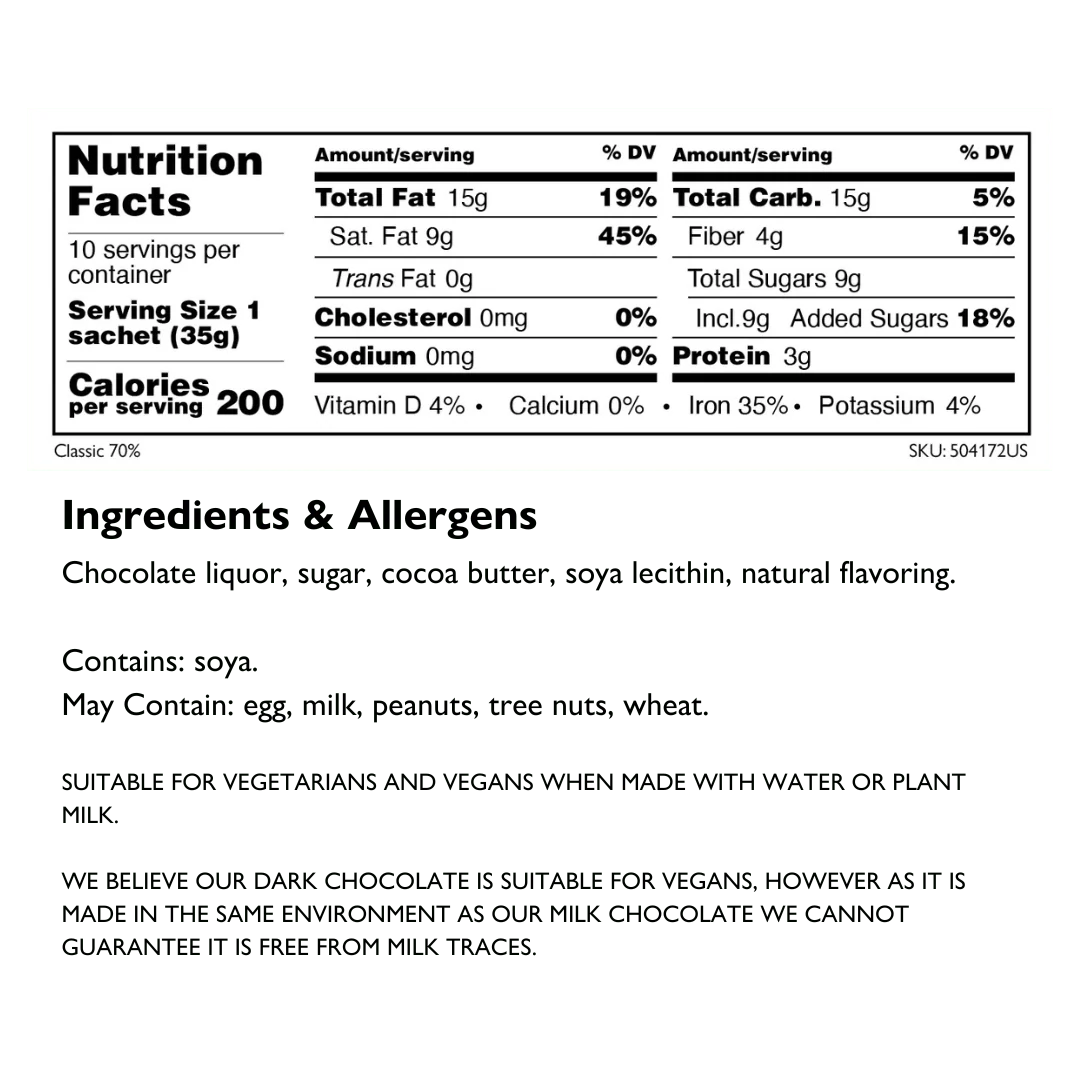 Classic 70% Hot Chocolate - Image 3