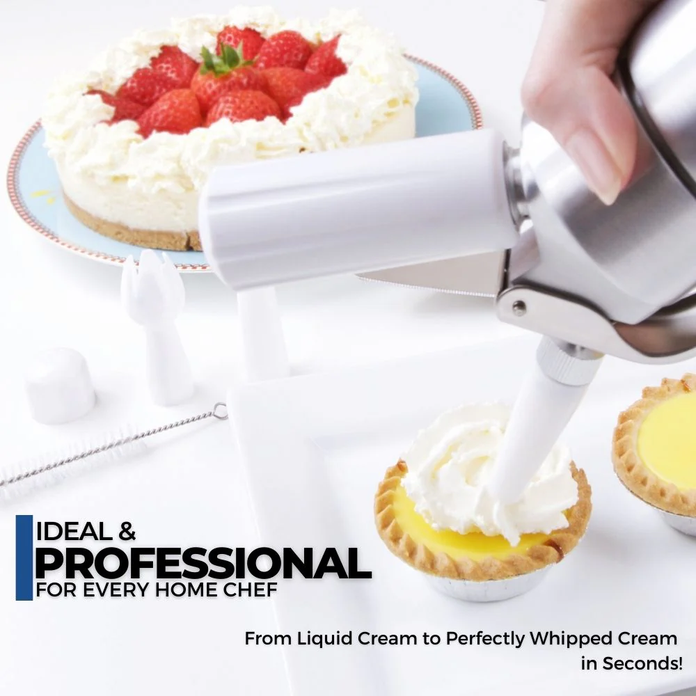 ICO Professional Aluminum Whipped Cream Maker Dispenser (1 Pint/0.5L) - Image 5